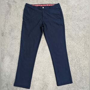 PUMA Jackpot Mens Tech Golf Pants Sz 36x34 Navy Blue Performance Modern Stretch